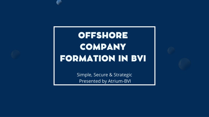 Offshore Company Formation in BVI