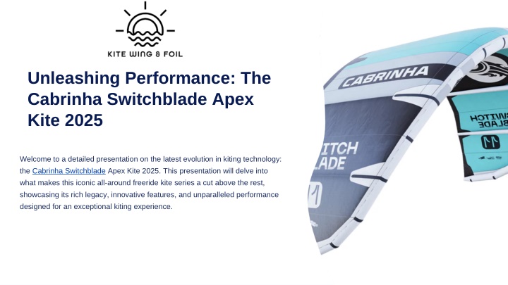 unleashing performance the cabrinha switchblade n.w