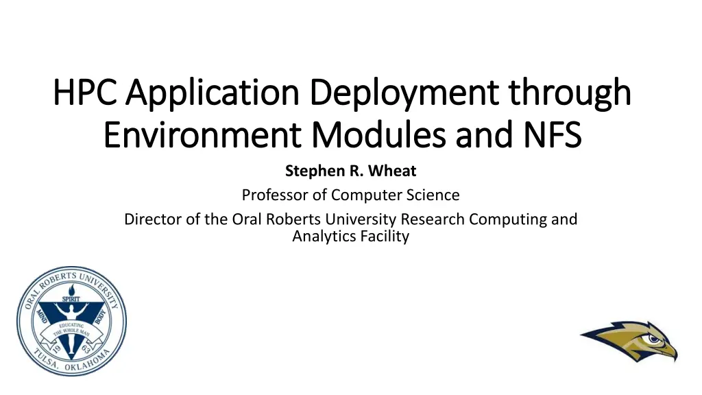 hpc application deployment through n.w