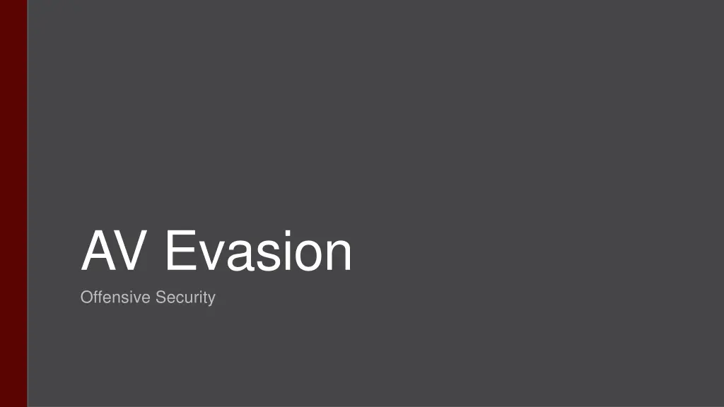 av evasion offensive security n.w