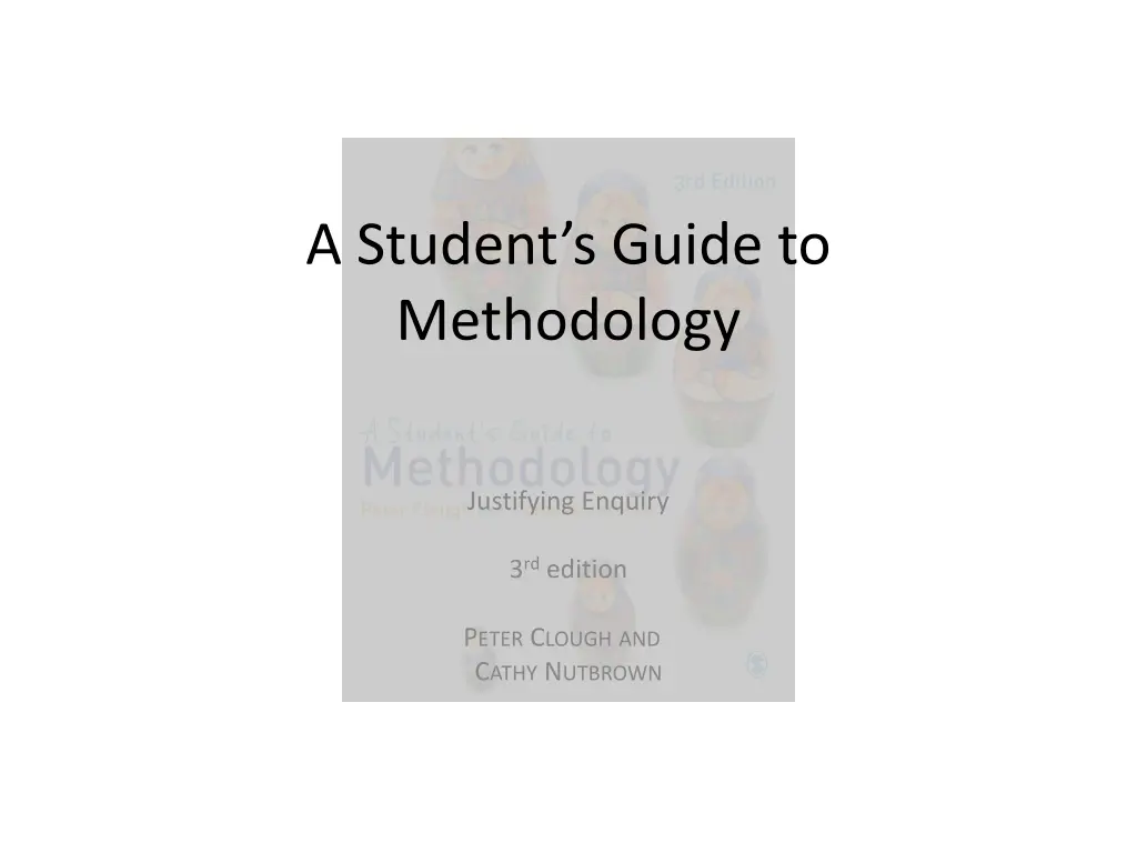 a student s guide to methodology n.w