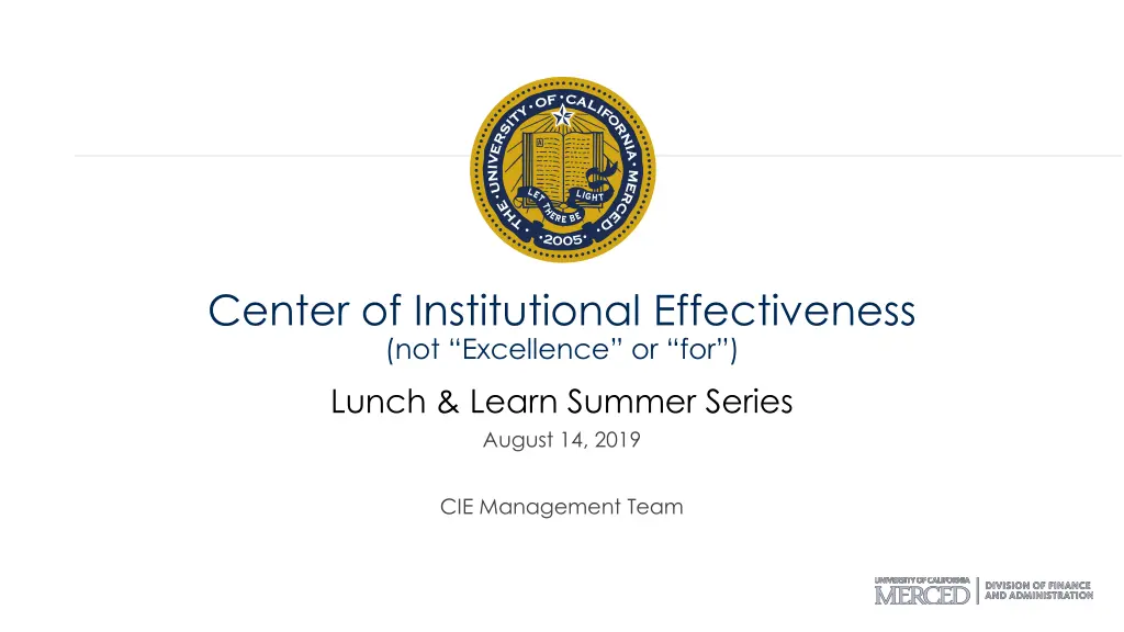 center of institutional effectiveness n.w