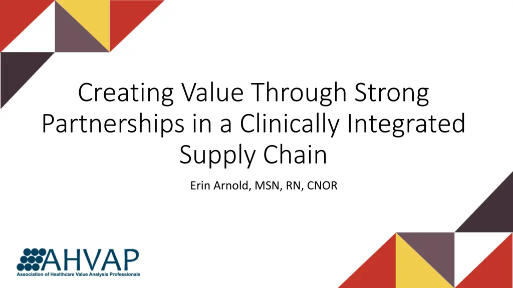 creating value through strong partnerships n.w
