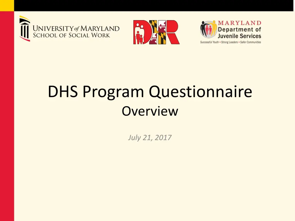 dhs program questionnaire overview n.w