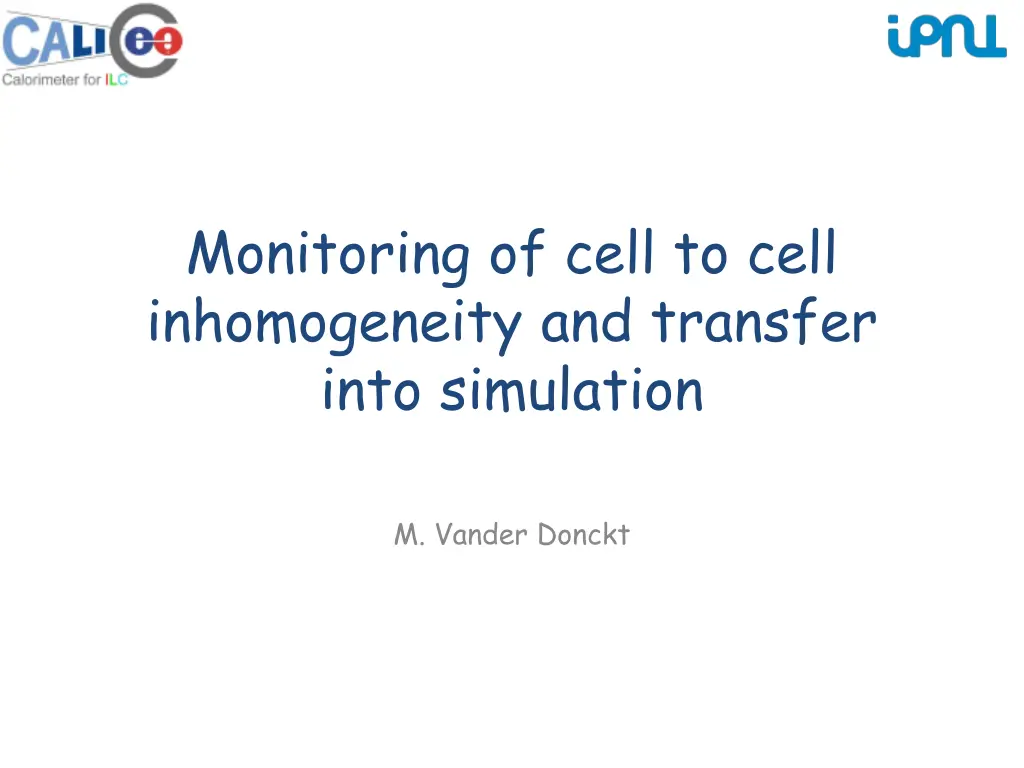 monitoring of cell to cell inhomogeneity n.w