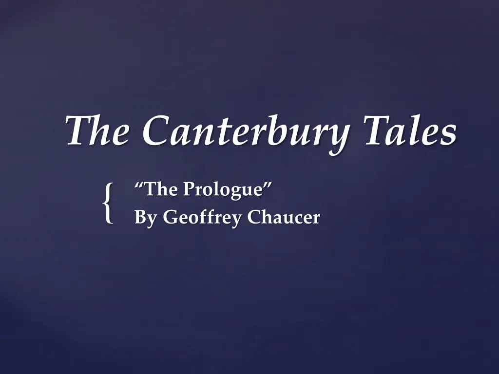 the canterbury tales n.w
