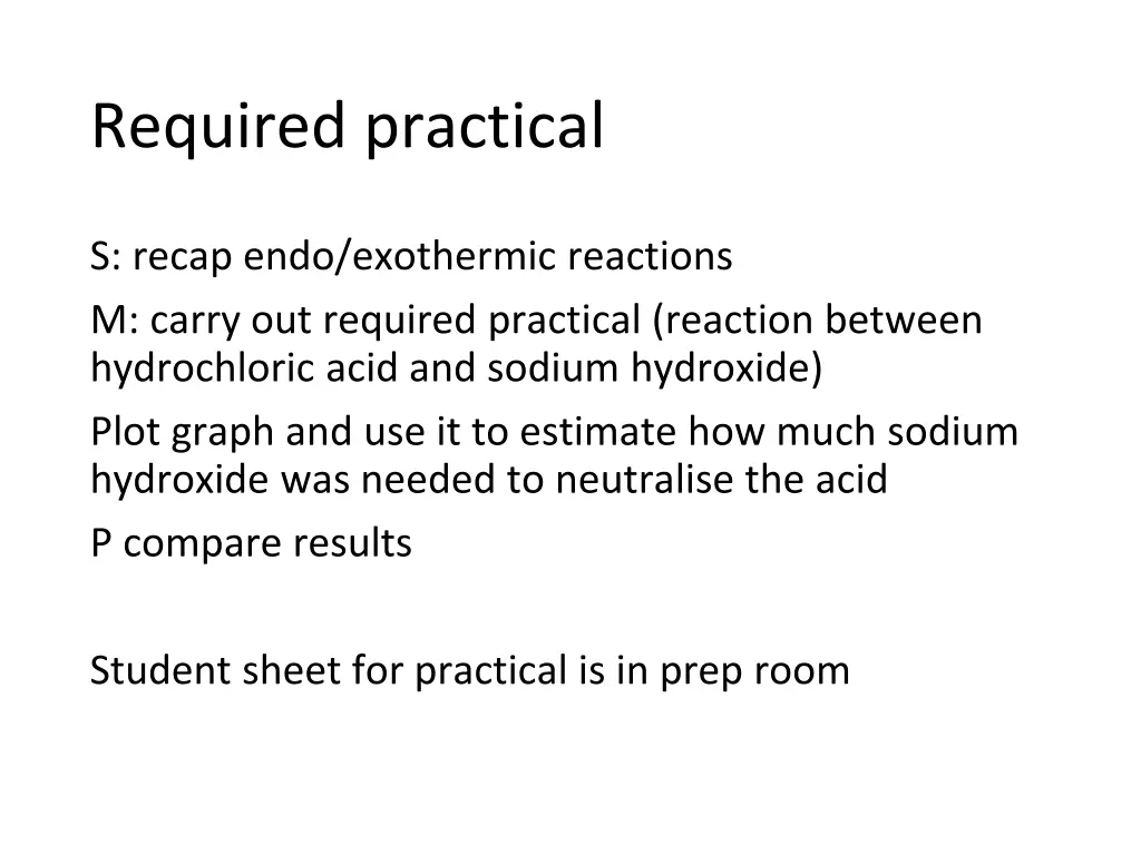 required practical n.w