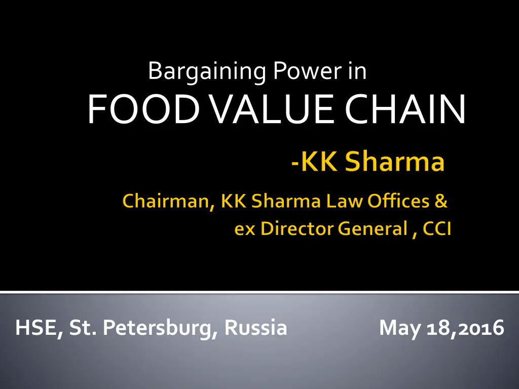 bargaining power in food value chain n.w