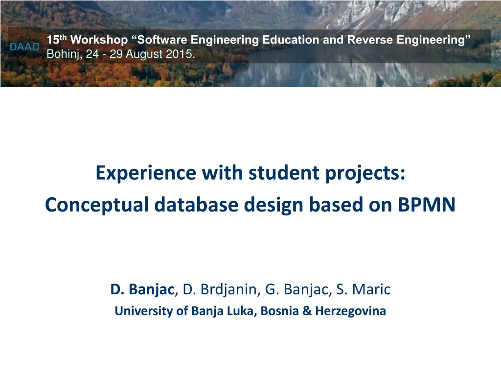 15 th workshop software engineering education n.w