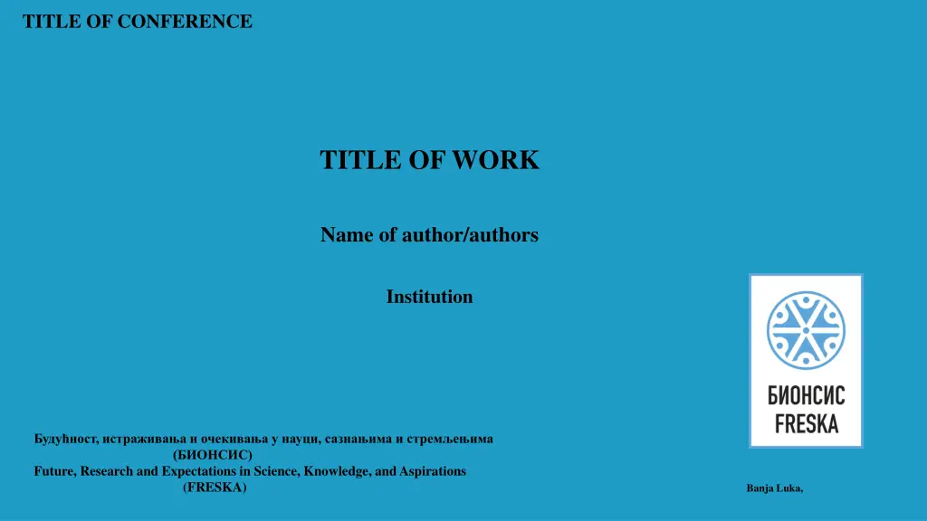 title of conference n.w