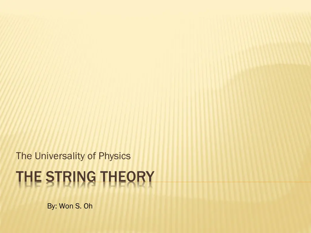 the universality of physics n.w
