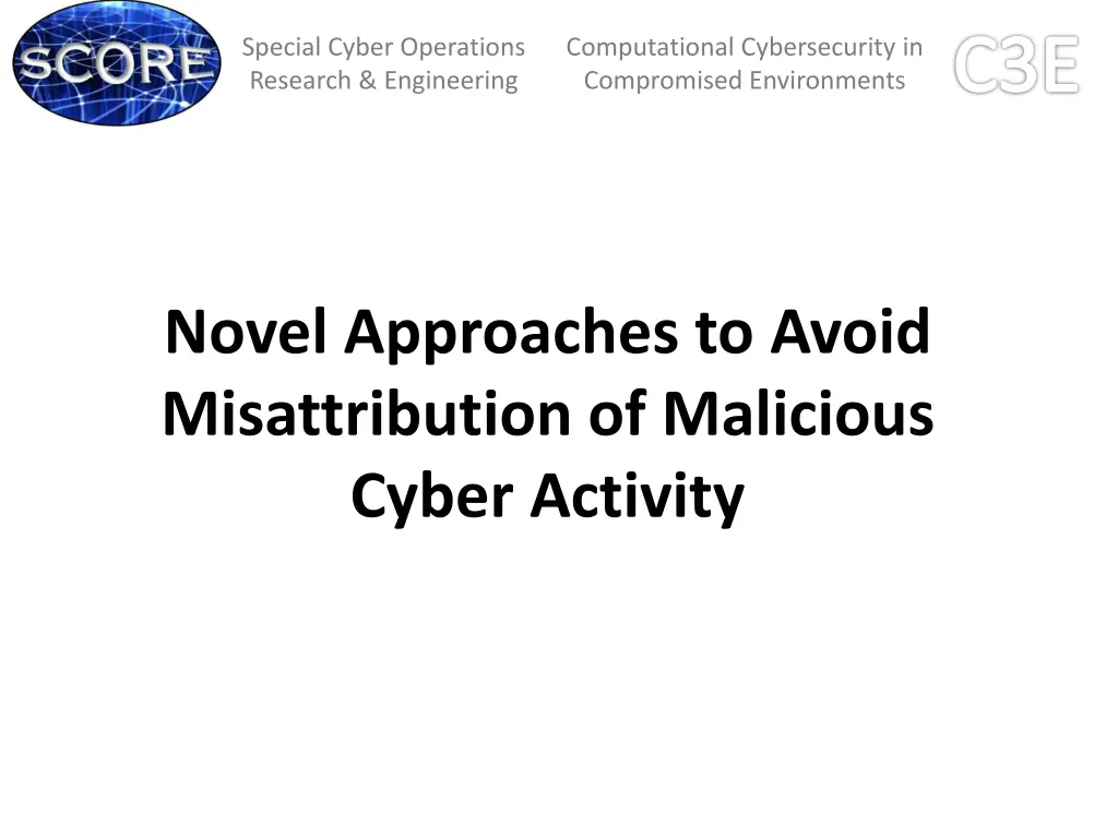 computational cybersecurity in compromised n.w