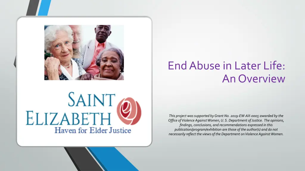 end abuse in later life an overview n.w