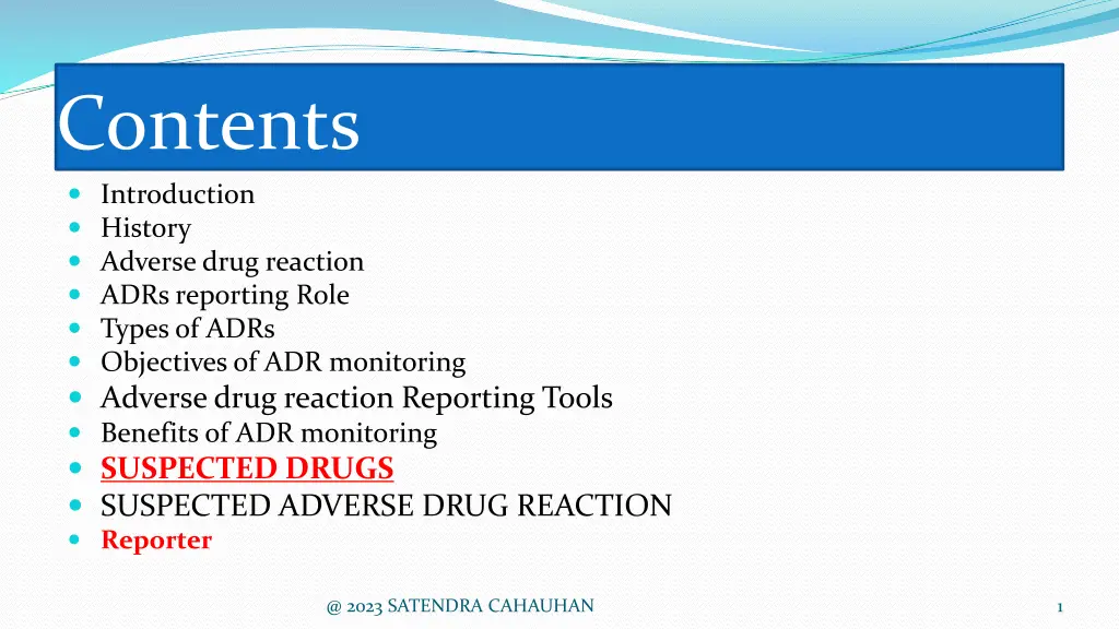 contents introduction history adverse drug n.w