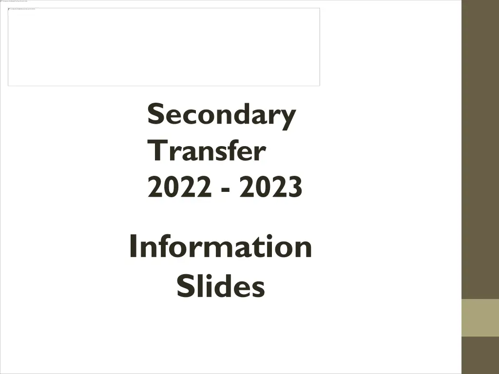 secondary transfer 2022 2023 n.w