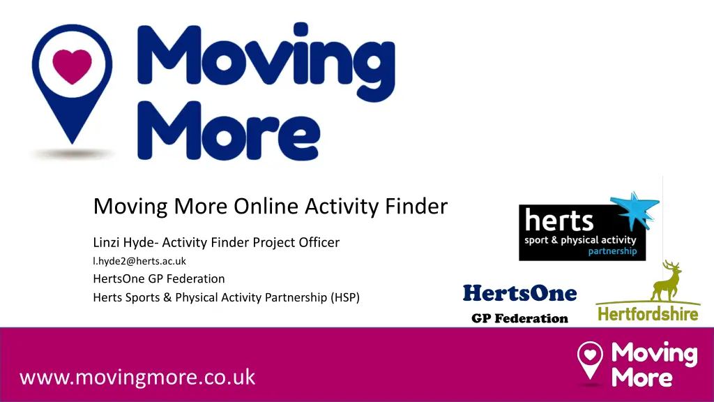 moving more online activity finder n.w