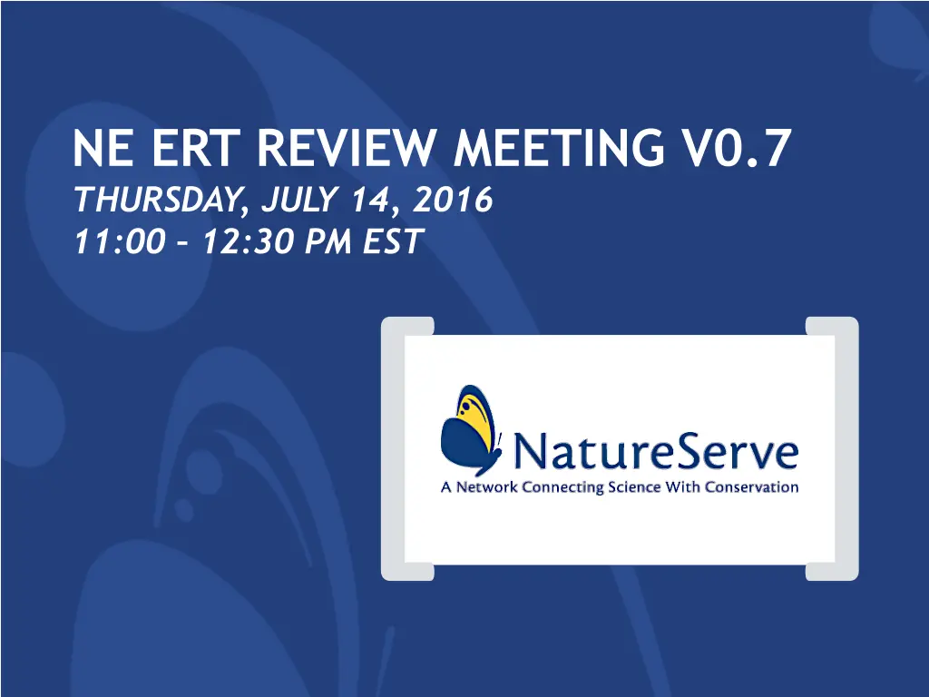 ne ert review meeting v0 7 thursday july 14 2016 n.w