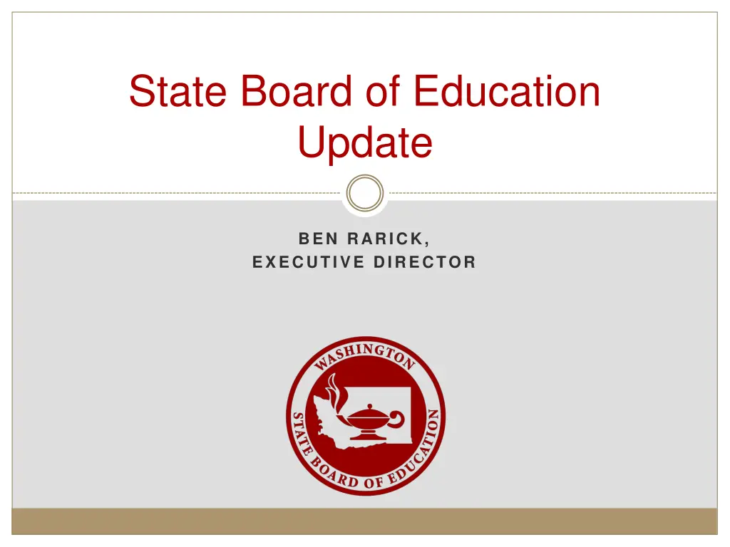 state board of education update n.w