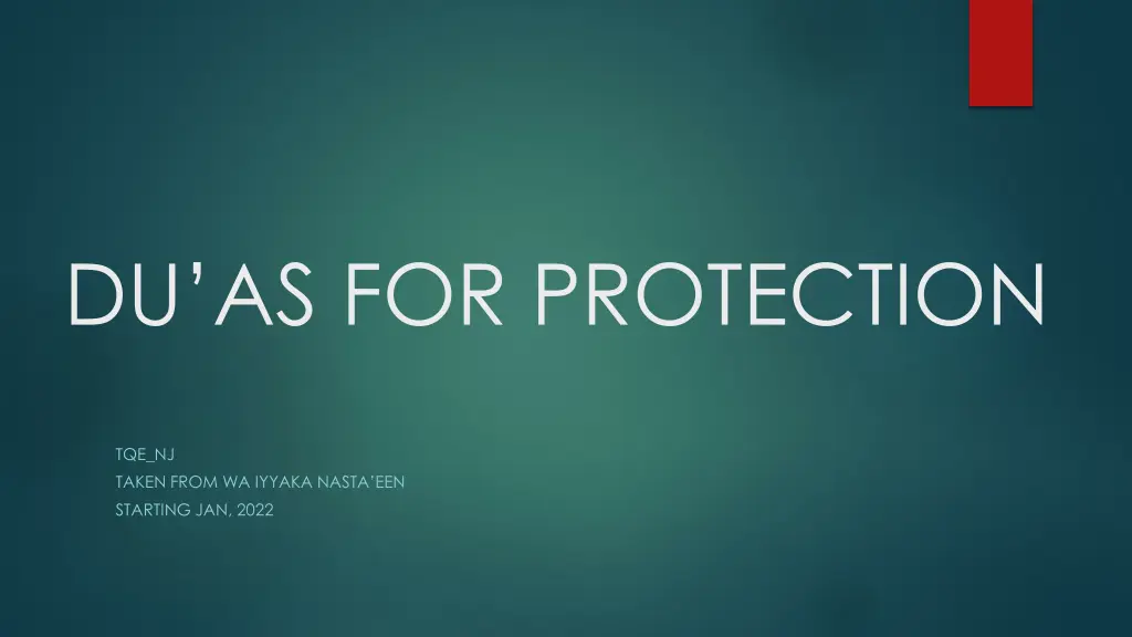 du as for protection n.w