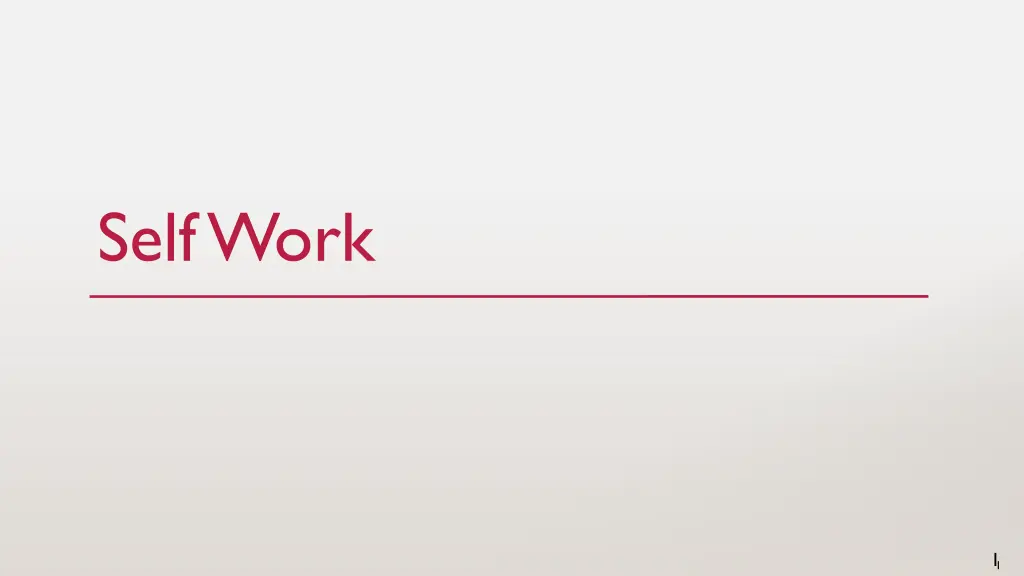 self work n.w