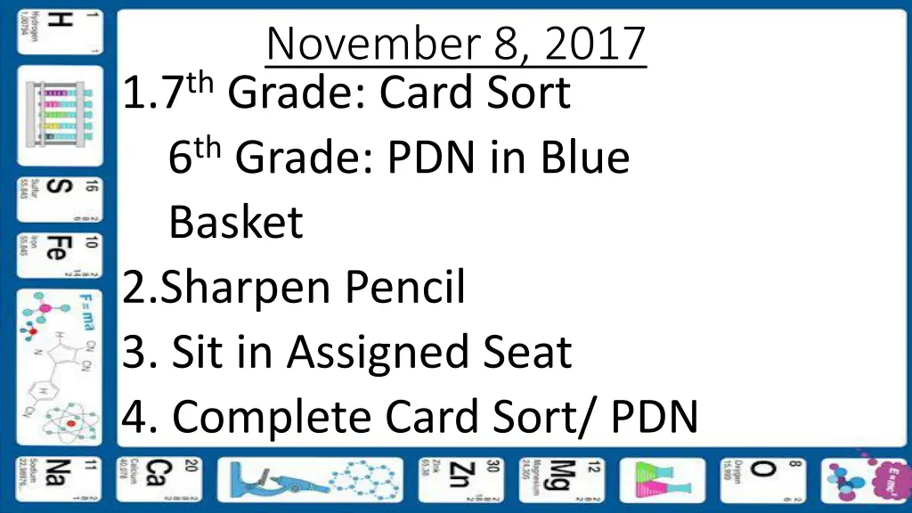 november 8 2017 1 7 th grade card sort 6 th grade n.w