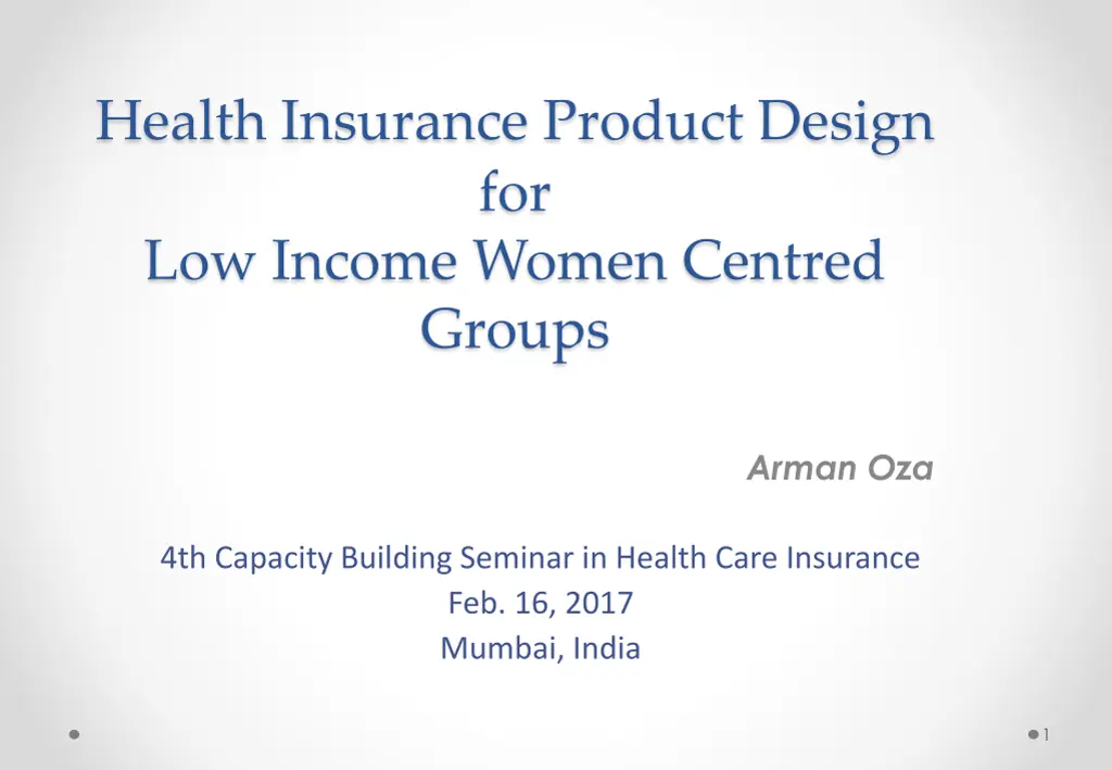 health insurance product design for low income n.w