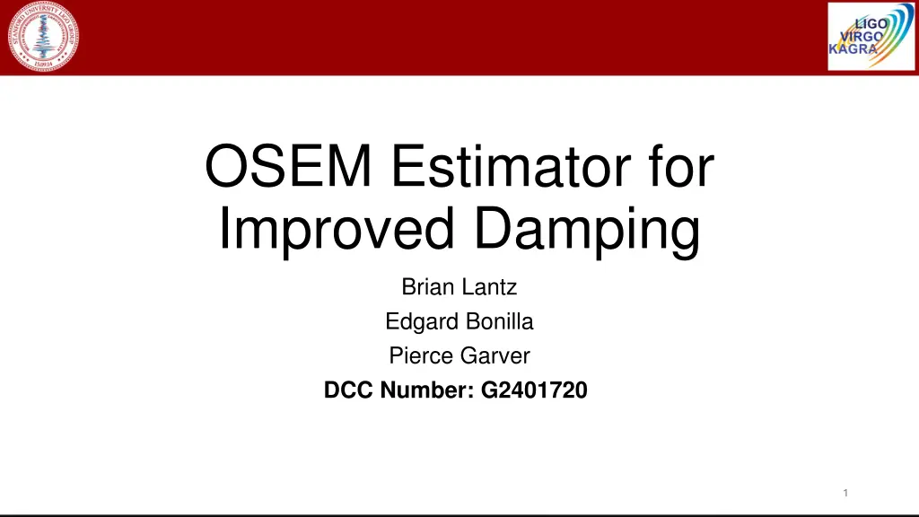 osem estimator for improved damping n.w