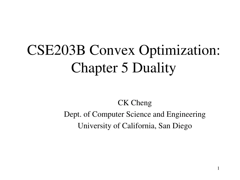 cse203b convex optimization chapter 5 duality n.w