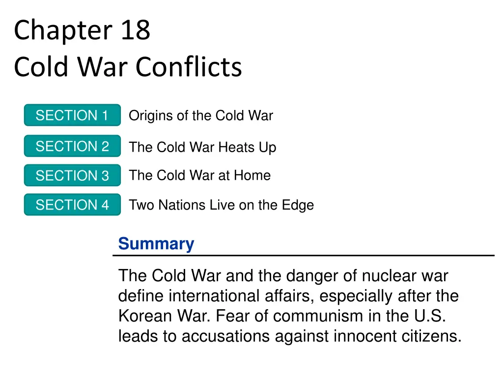 chapter 18 cold war conflicts n.w