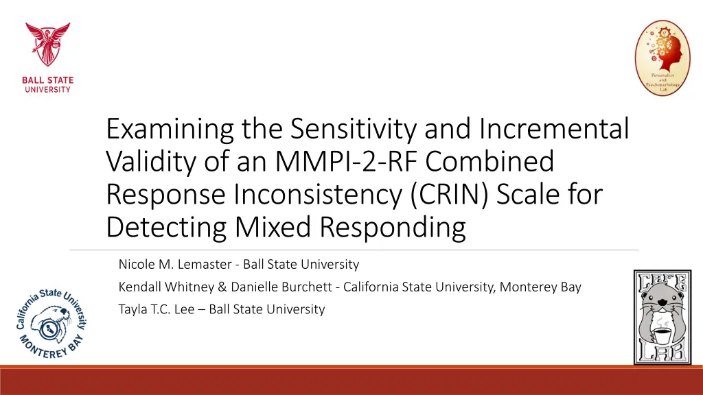 examining the sensitivity and incremental n.w