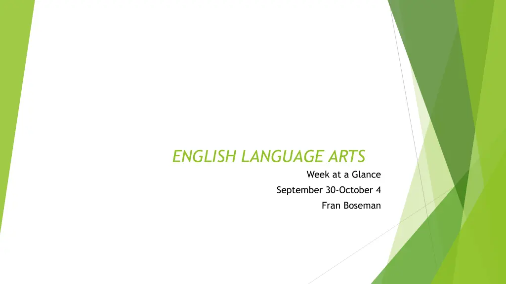 english language arts n.w