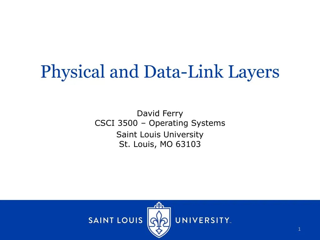 physical and data link layers n.w