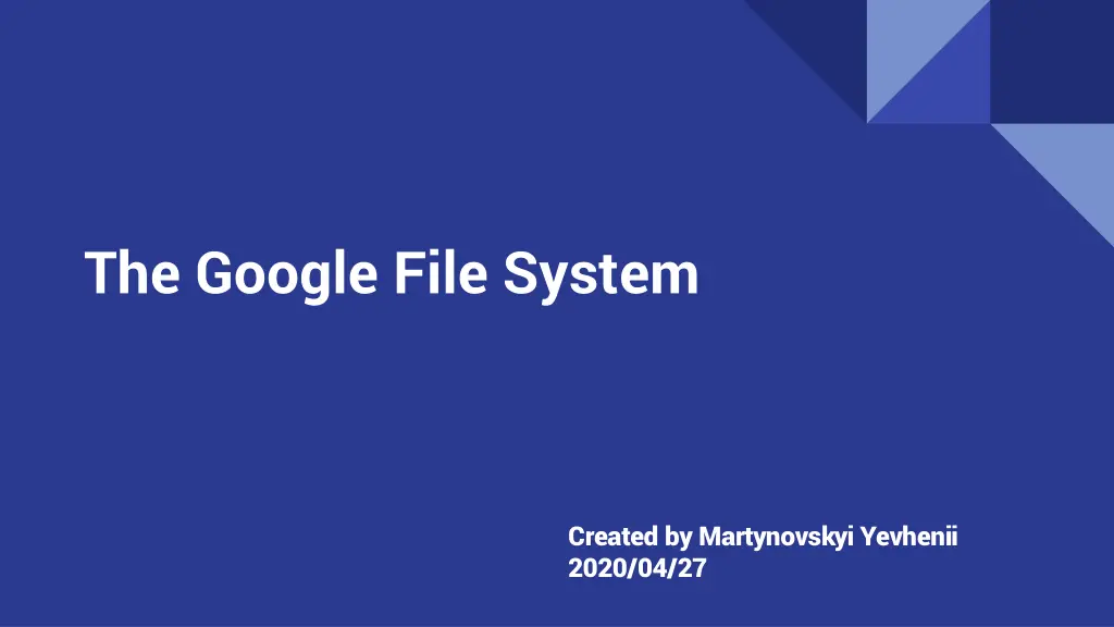 the google file system n.w