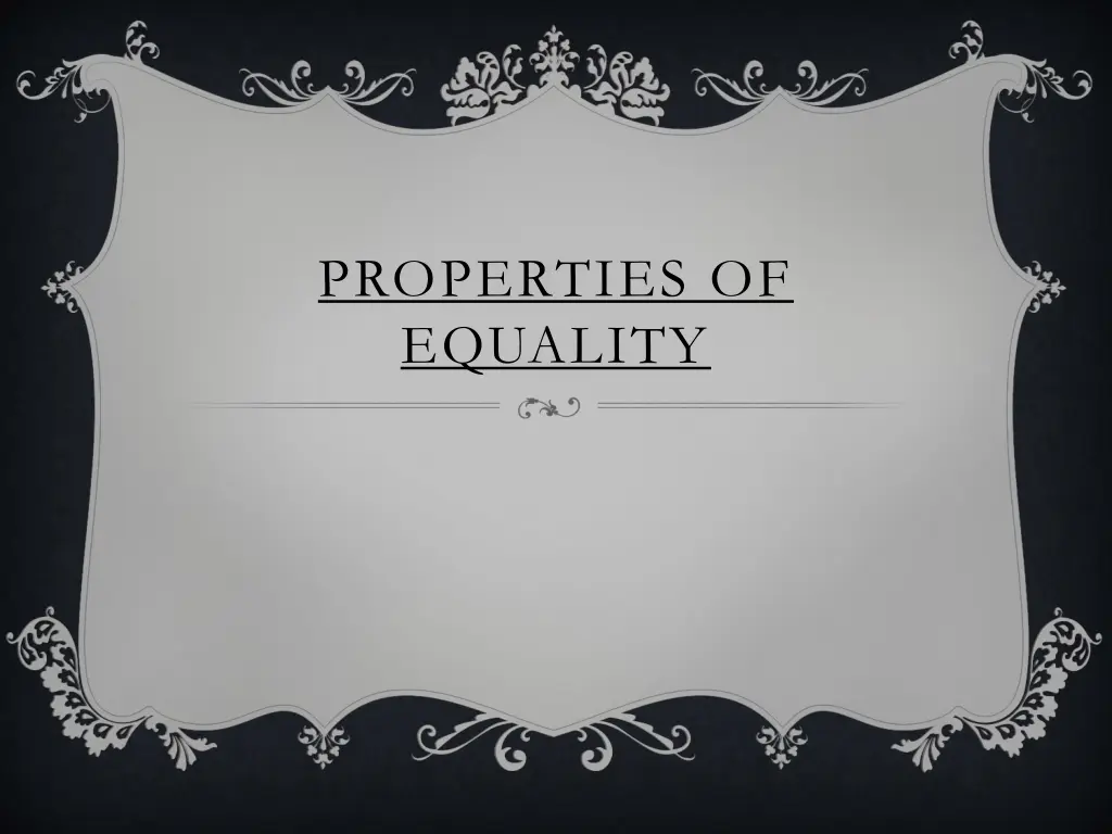 properties of equality n.w