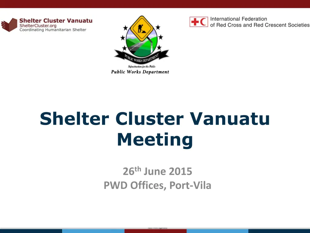 shelter cluster vanuatu meeting n.w