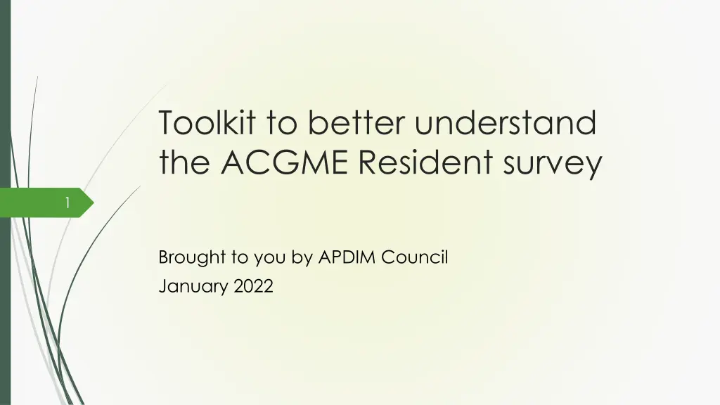 toolkit to better understand the acgme resident n.w