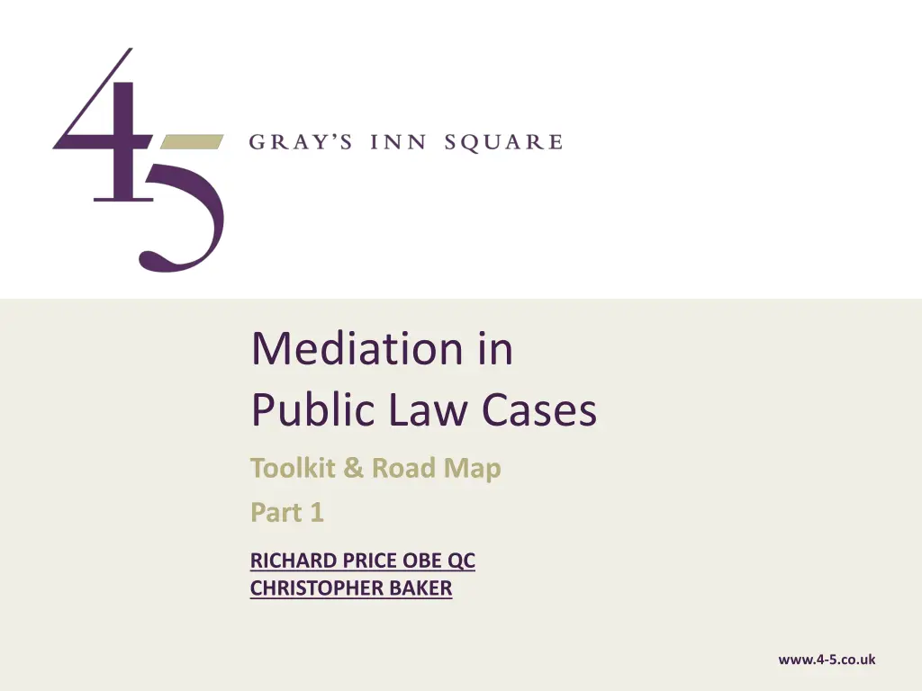 mediation in public law cases n.w
