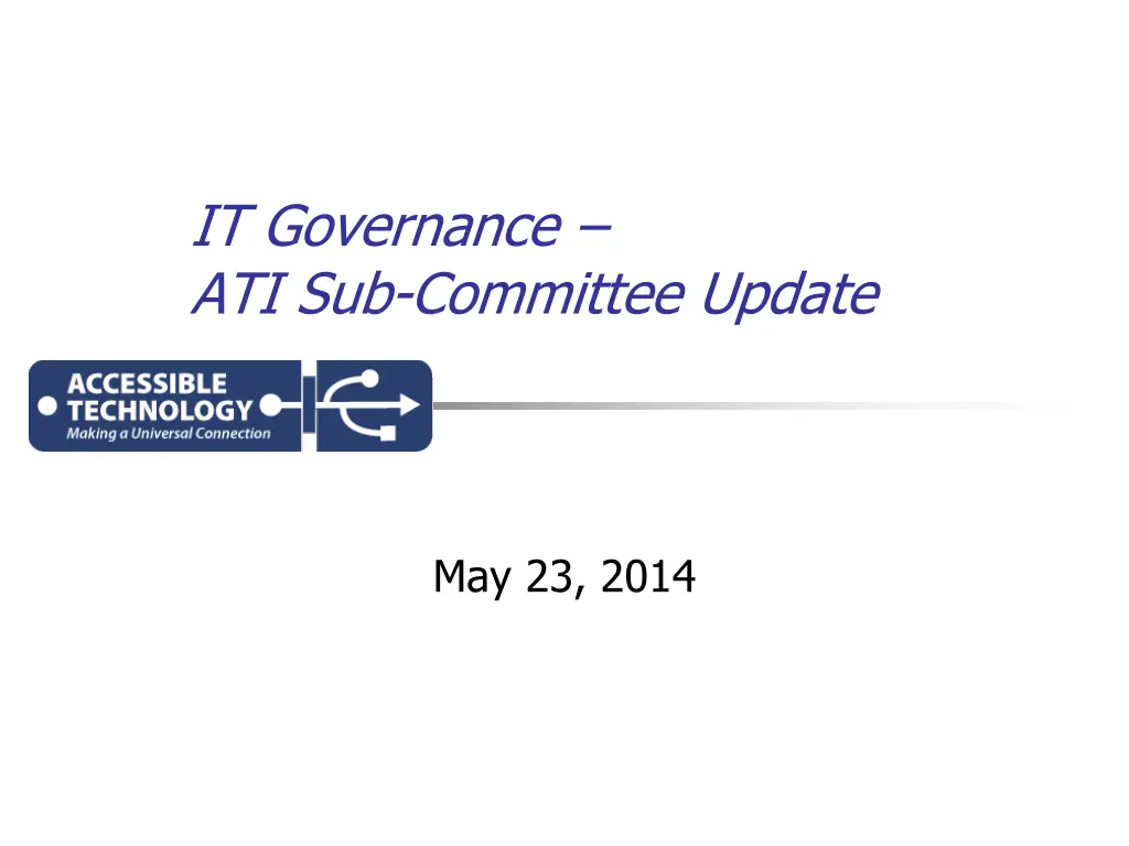 it governance ati sub committee update n.w