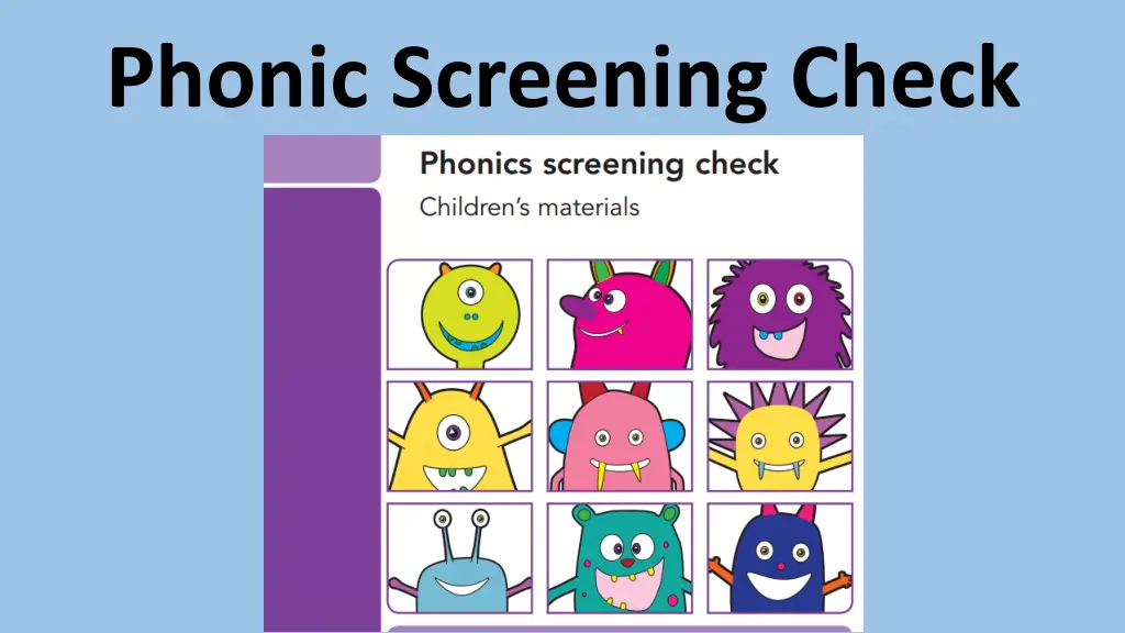 phonic screening check n.w