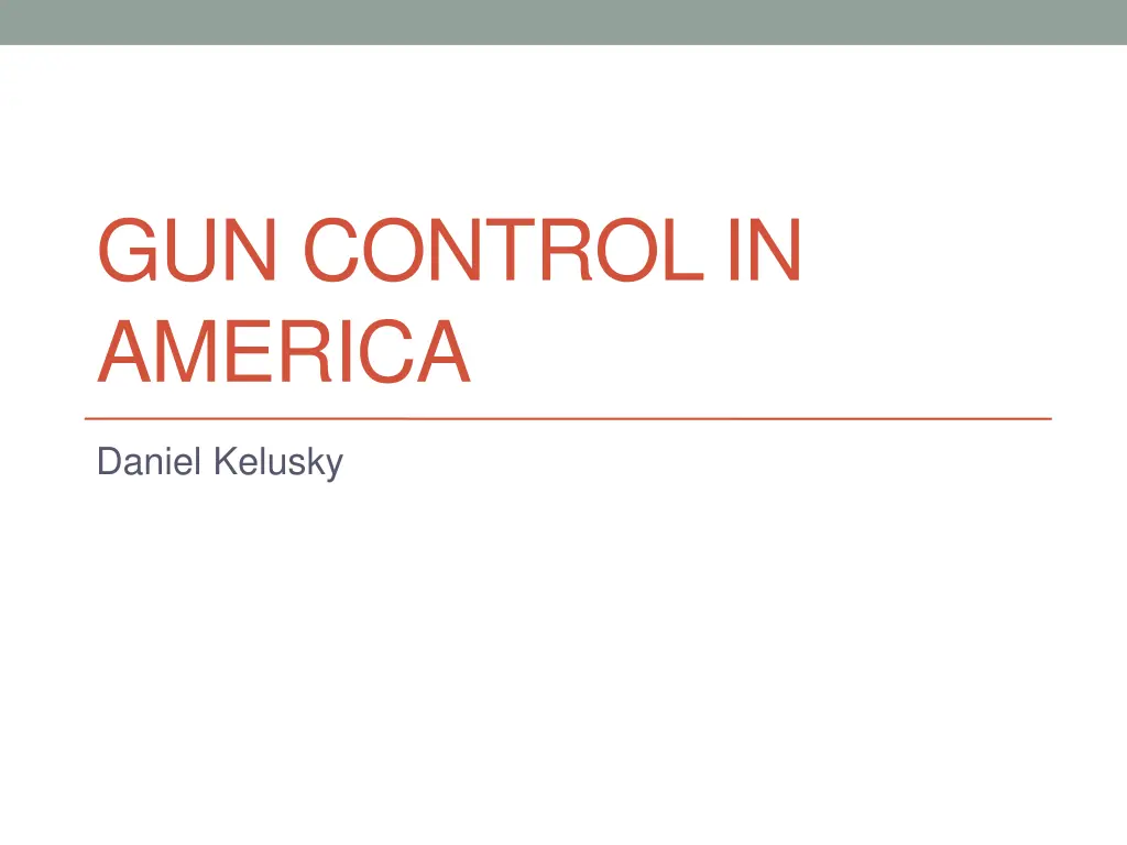 gun control in america n.w