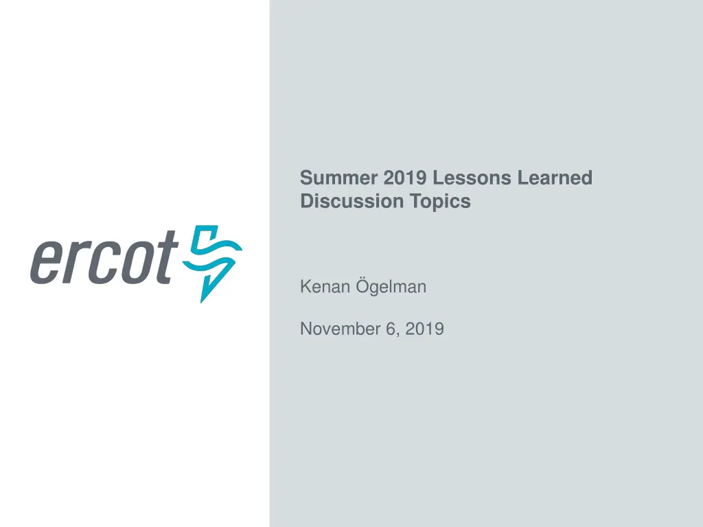 summer 2019 lessons learned discussion topics n.w
