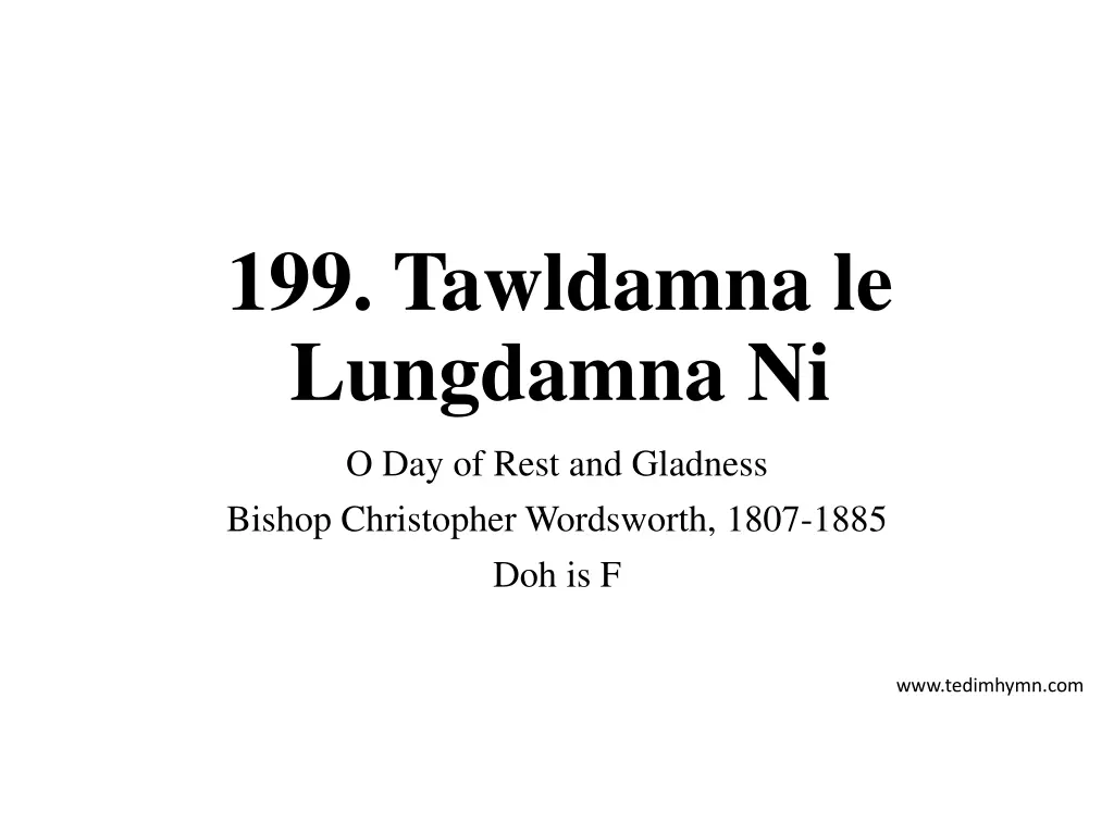 199 tawldamna le lungdamna ni n.w