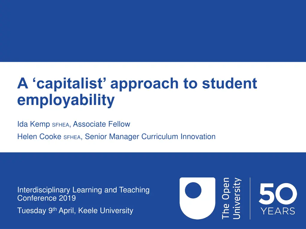 a capitalist approach to student employability n.w