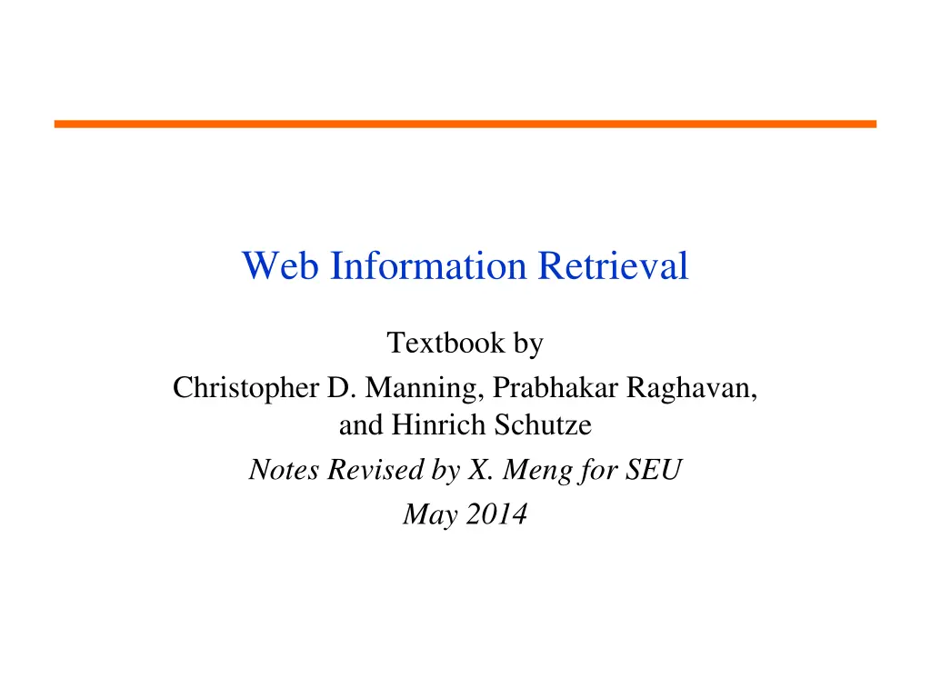 web information retrieval n.w