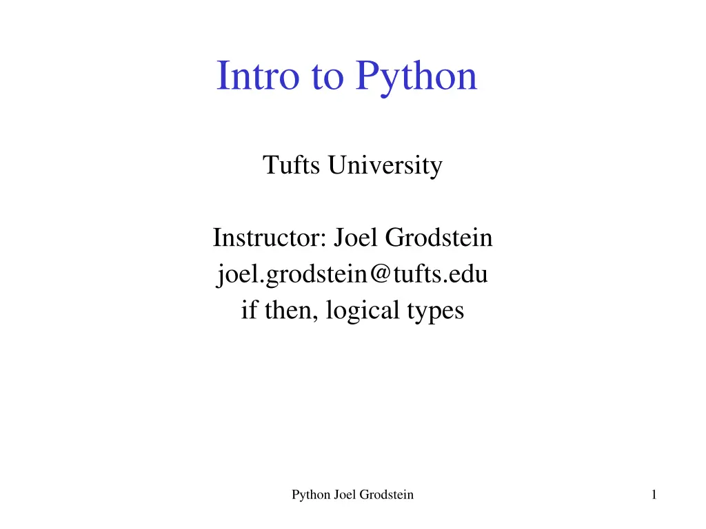 intro to python n.w
