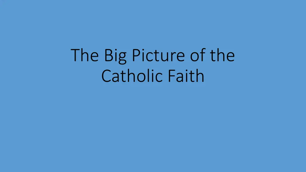 the big picture of the catholic faith n.w