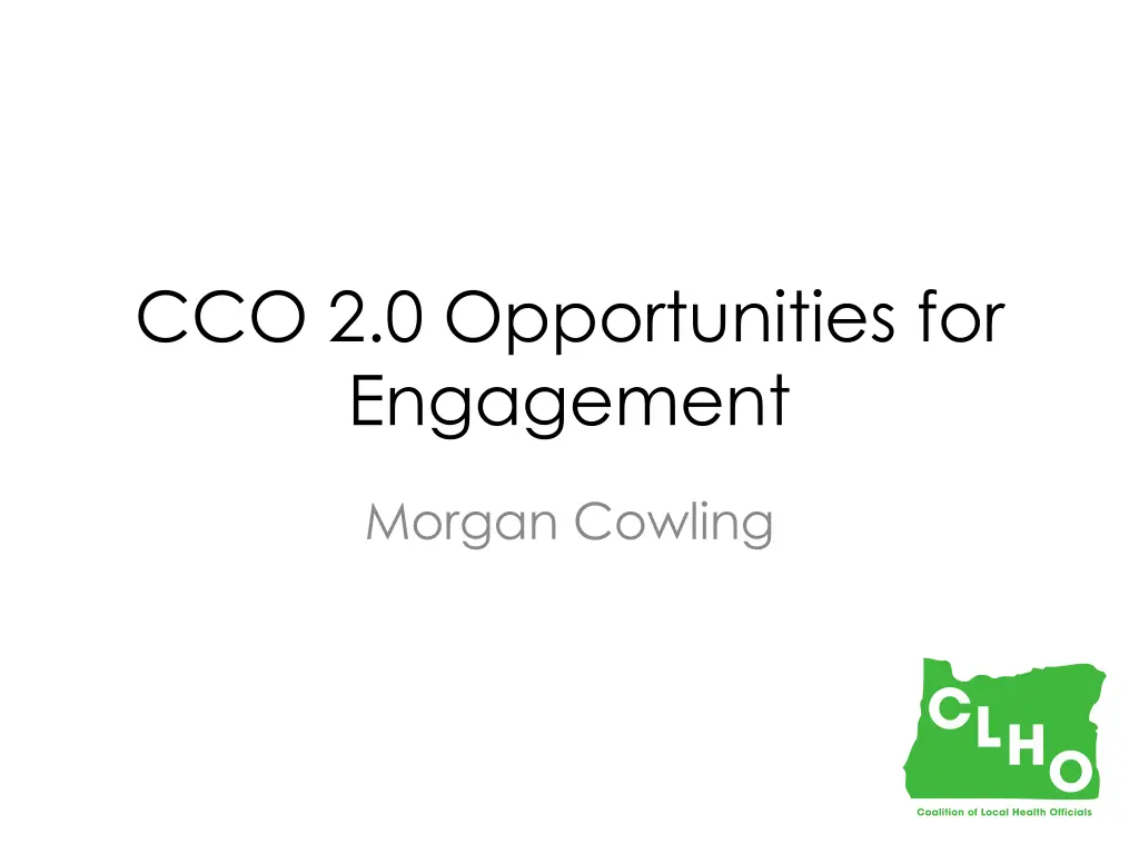 cco 2 0 opportunities for engagement n.w