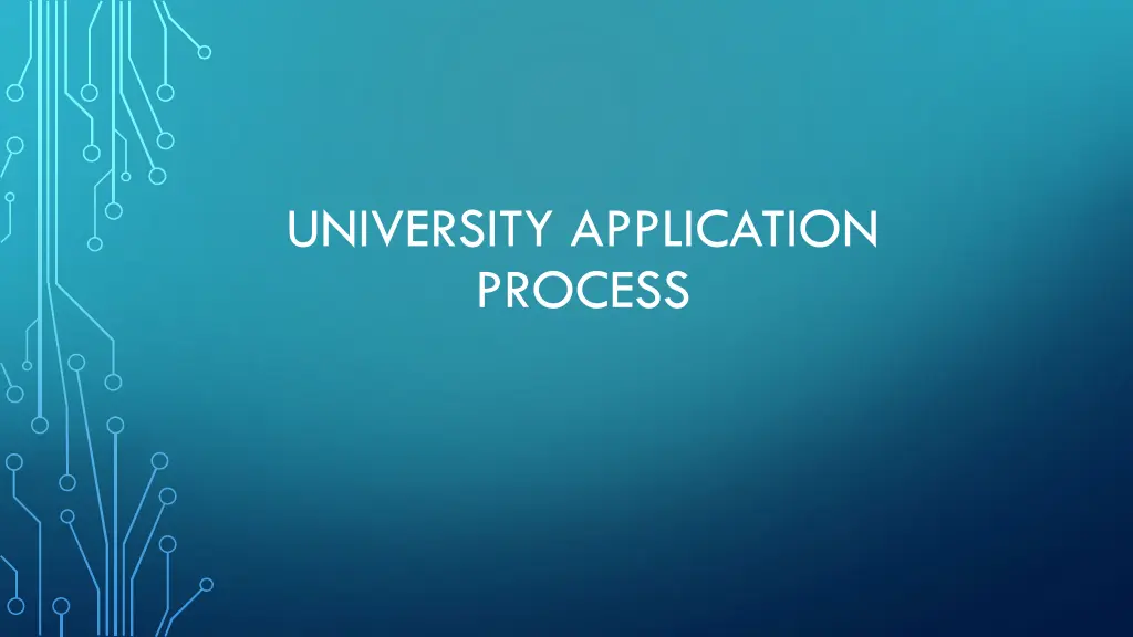 university application process n.w