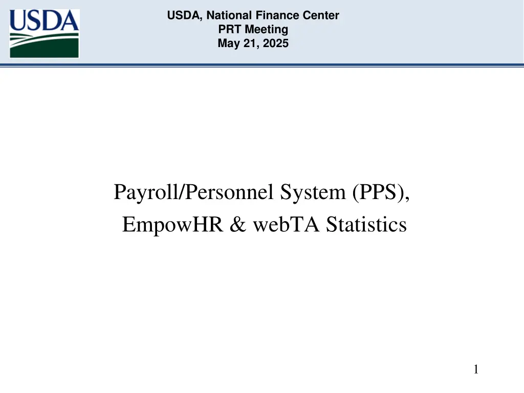 usda national finance center prt meeting n.w