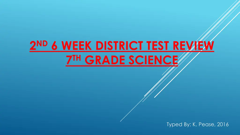 2 nd 6 week district test review 7 th grade n.w